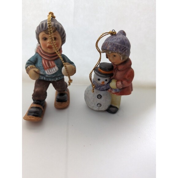 Berta Hummel Christmas Ornaments Goebel Lot of 8 Children Figures Porcelain Vtg - Picture 7 of 14